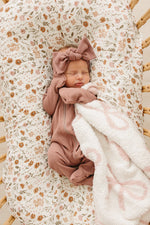 Mebie Baby Dusty Rose Organic Cotton Ribbed ZipperEveretts Place