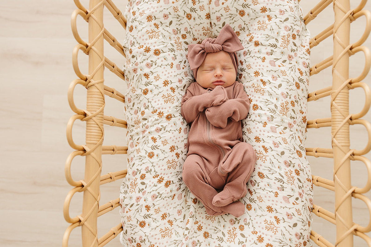 Mebie Baby Dusty Rose Organic Cotton Ribbed ZipperEveretts Place