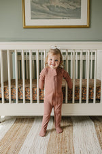 Mebie Baby Dusty Rose Organic Cotton Ribbed ZipperEveretts Place