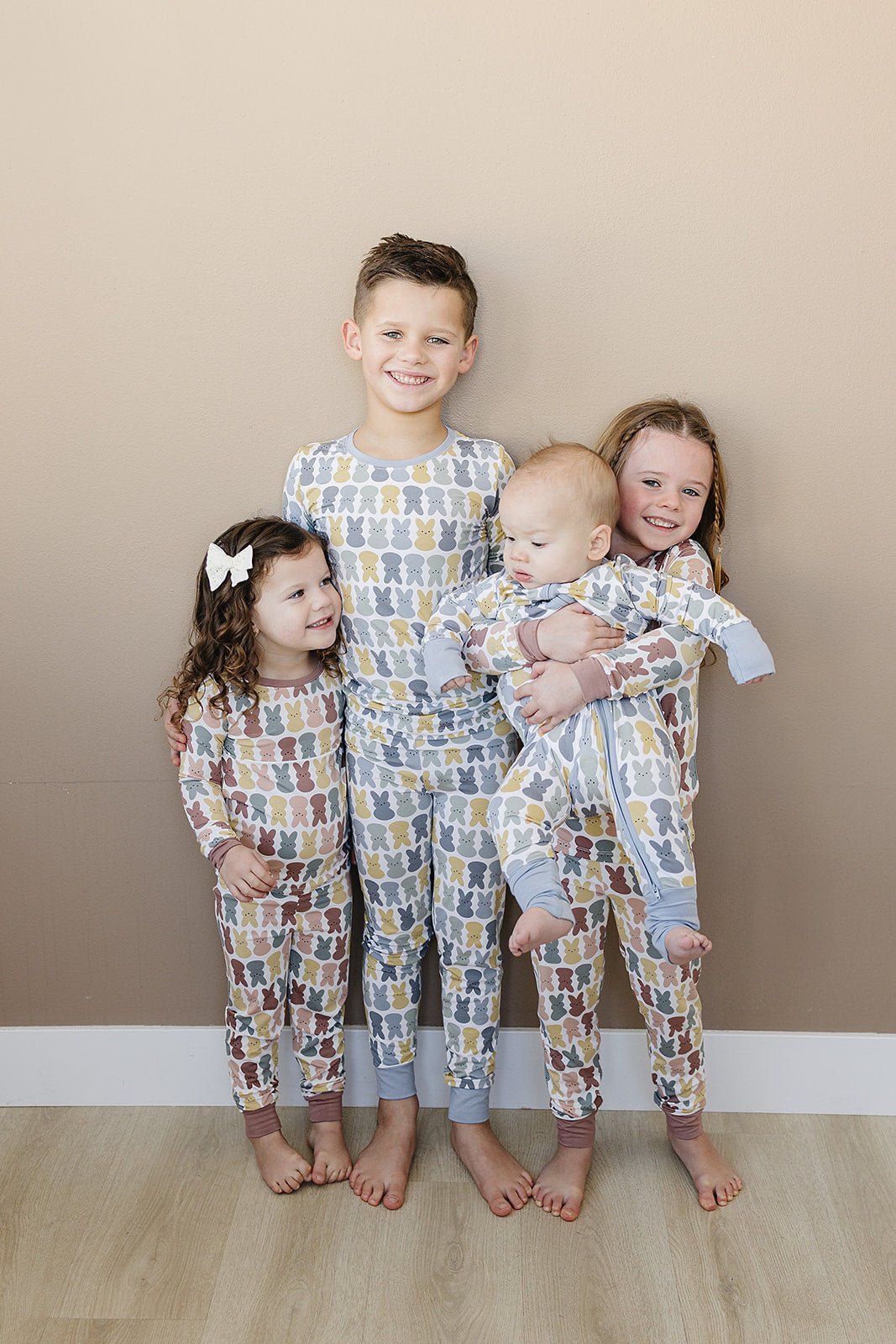 Mebie Baby Dusty Rose Peep Bamboo Cozy Set - 