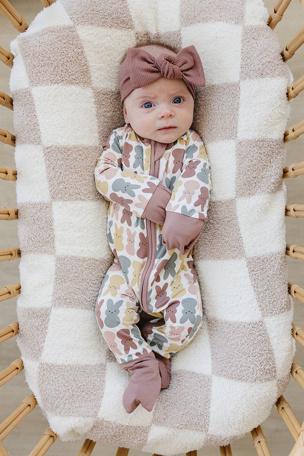 Mebie Baby Dusty Rose Peep Bamboo Zipper - 