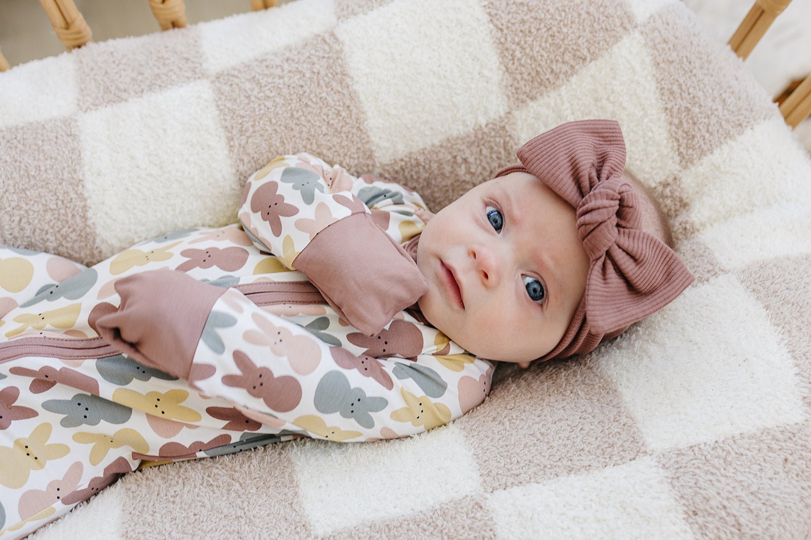 Mebie Baby Dusty Rose Peep Bamboo Zipper - 