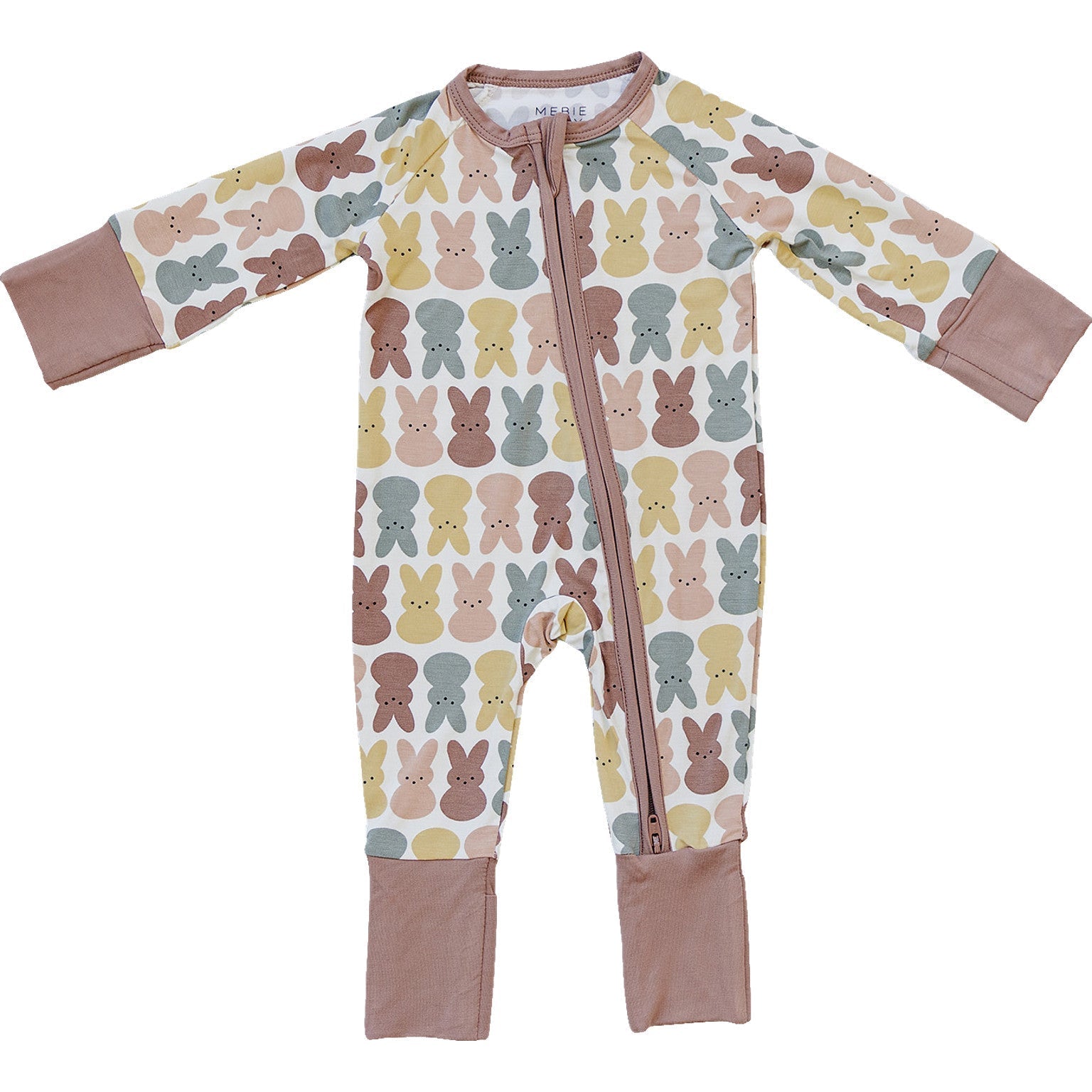 Mebie Baby Dusty Rose Peep Bamboo Zipper - 