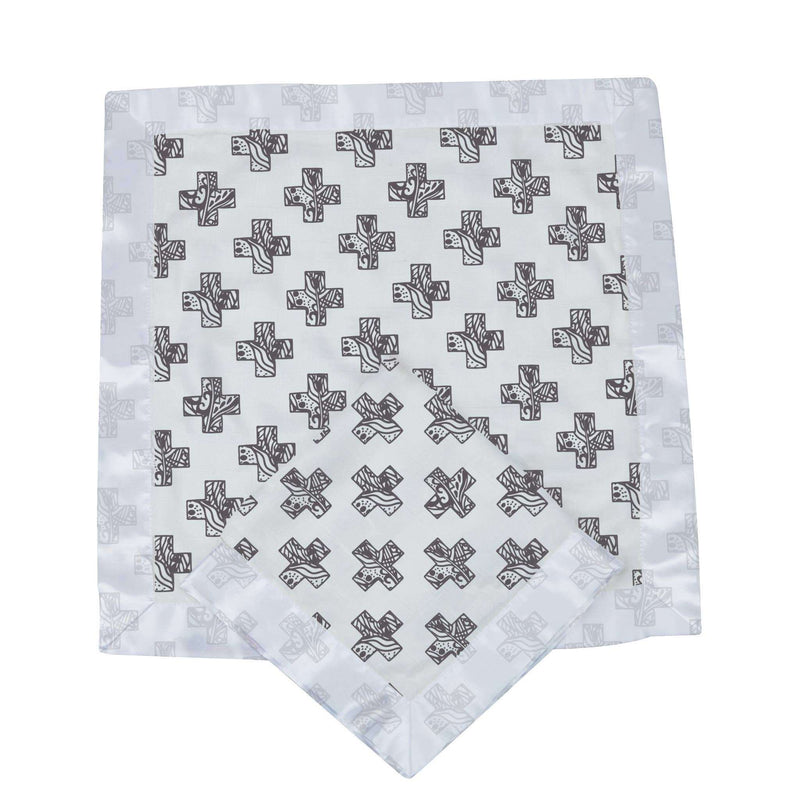 Nordic Cross Newcastle Blankie by Newcastle Classics made of 100% natural bamboo muslin, size 16" x 16".
