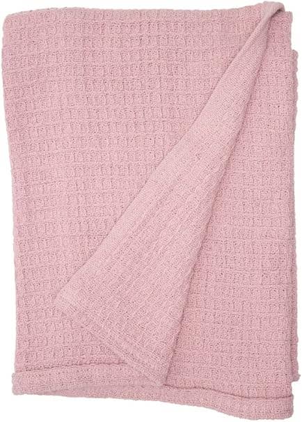 Crover 100% cotton waffle baby blanket for swaddling and stroller coverage.