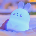 Sleeping Pal cordless bunny night lamp with soothing sounds for babies and kids.
