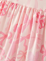 Rylee Faith Designs Easter Bow Print Flying Sleeve Girls Dress - 