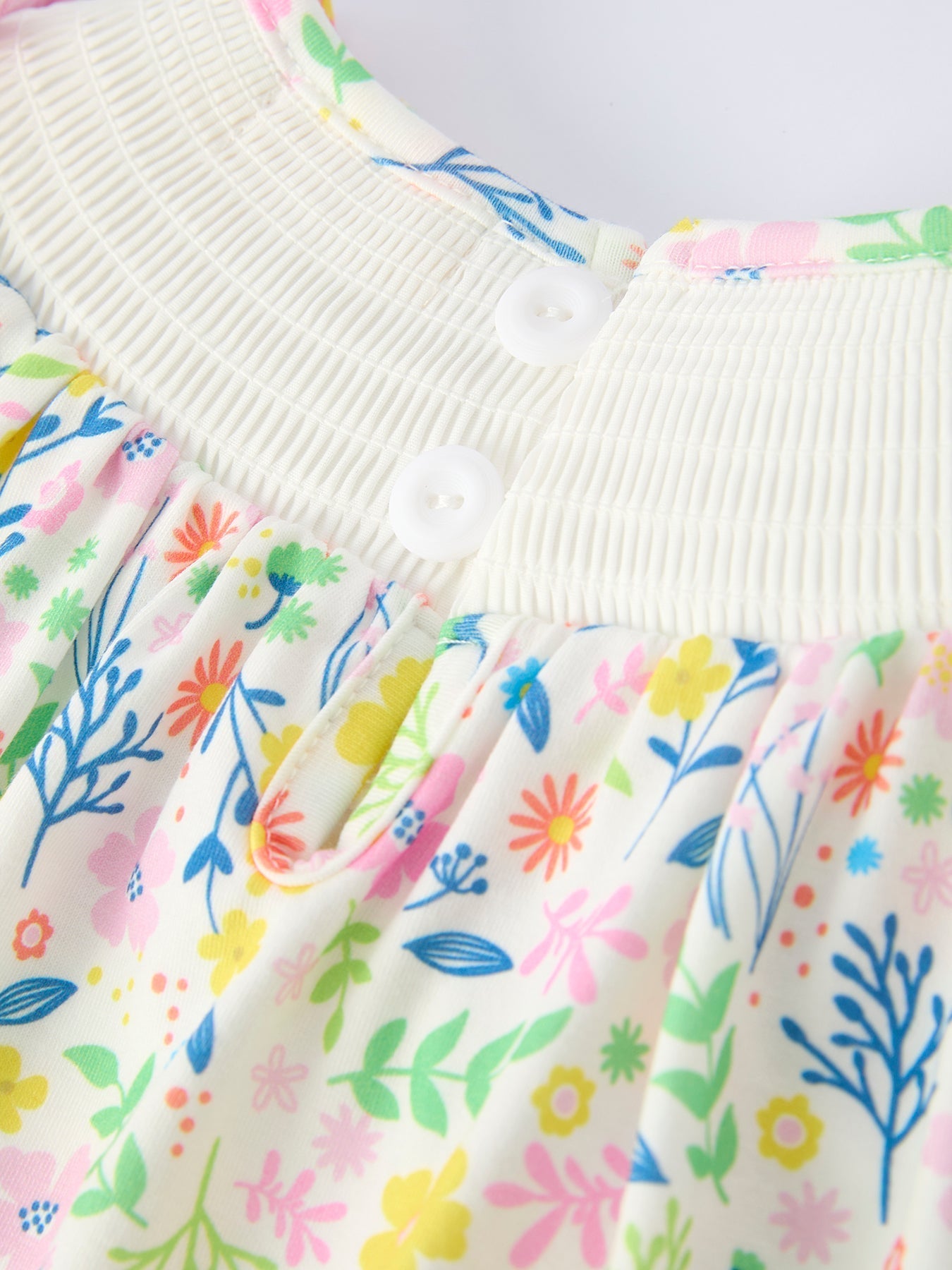 Rylee Faith Designs Easter Bunny Embroidered Pom - Pom Short - Sleeved Girls Dress - 