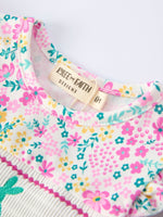 Rylee Faith Designs Easter Colorful Floral Bunny Bow Smocking Embroidery Baby Girl Romper - 