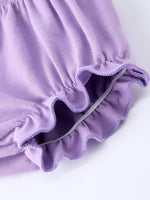 Rylee Faith Designs Easter Colorful Floral Bunny Embroidery Bow Ruffle Girl Bloomer Set - 