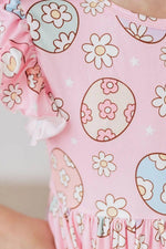 Mila & Rose ® Easter Egg Hunt Flutter Sleeve Twirl Dress - 