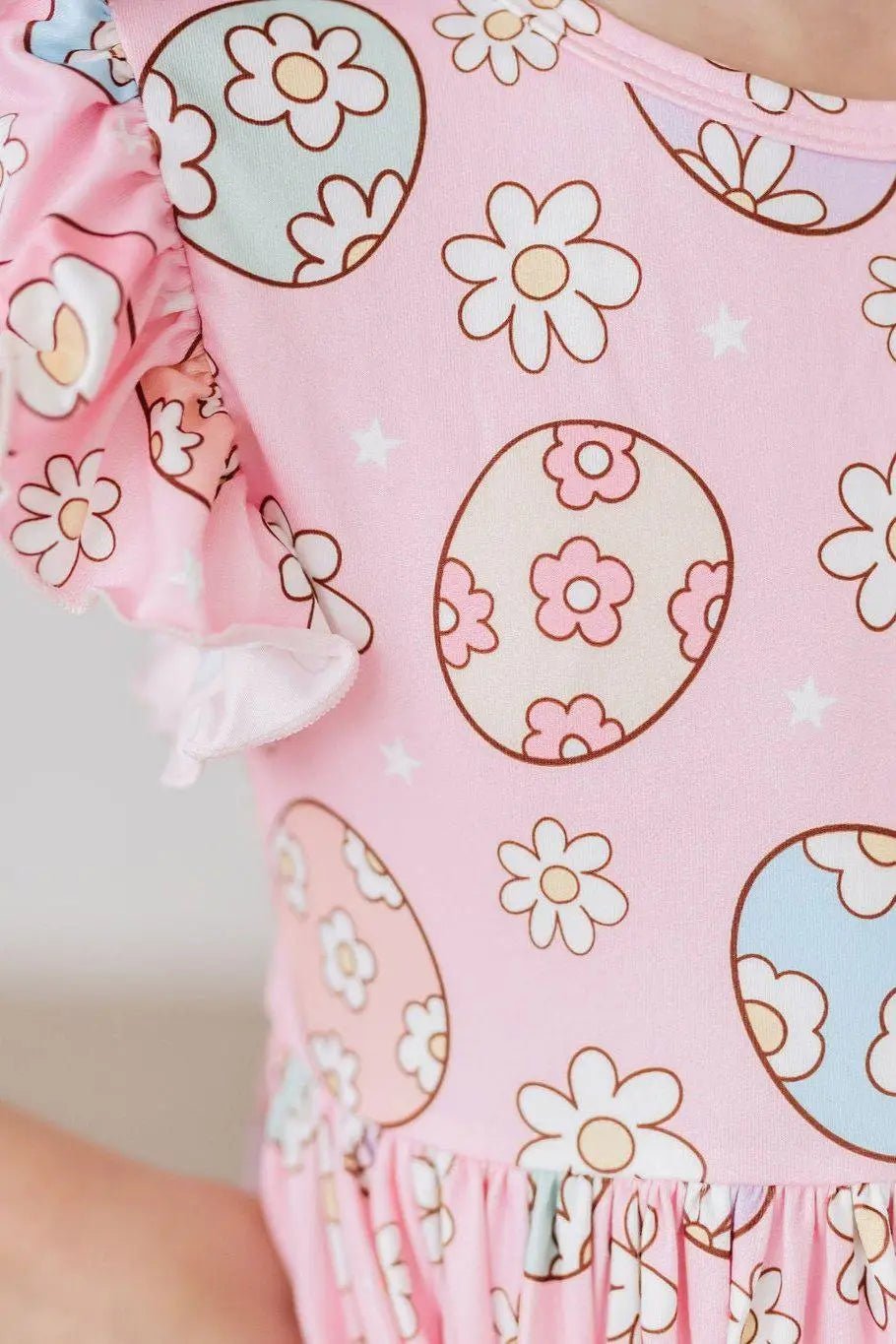 Mila & Rose ® Easter Egg Hunt Flutter Sleeve Twirl Dress - 