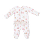 Angel Dear Easter Egg Hunt Pink - 2 Way Ruffle Back Zipper Footie - 