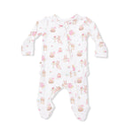 Angel Dear Easter Egg Hunt Pink - 2 Way Ruffle Back Zipper Footie - 