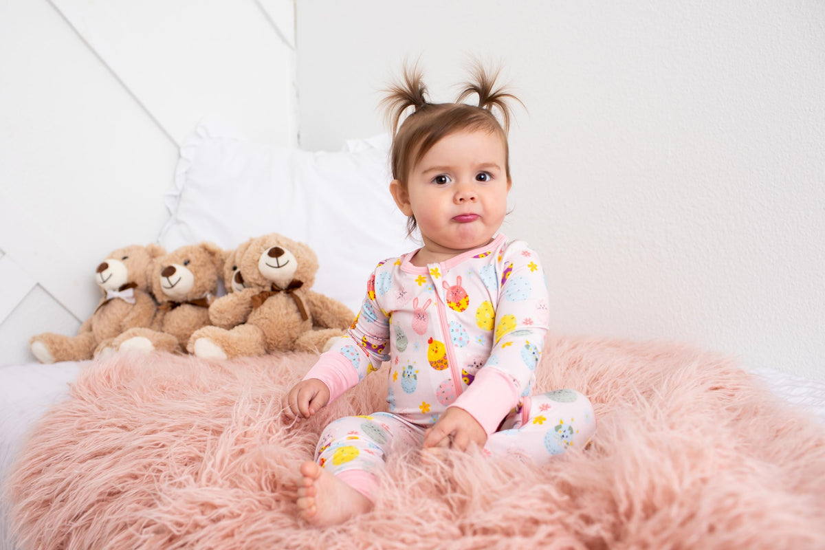 Bamboo Viscose Convertible Coverall - Easter Egg Parade