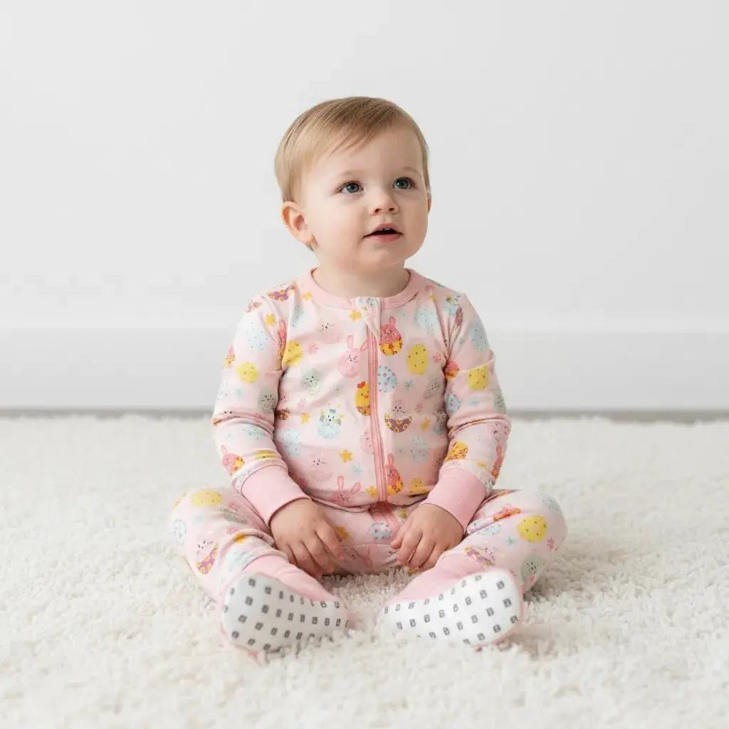 Easter Egg Parade Footie - Sleeve, Baby & Toddler Clothing, Pink, Child, Nightwear | Everetts Place