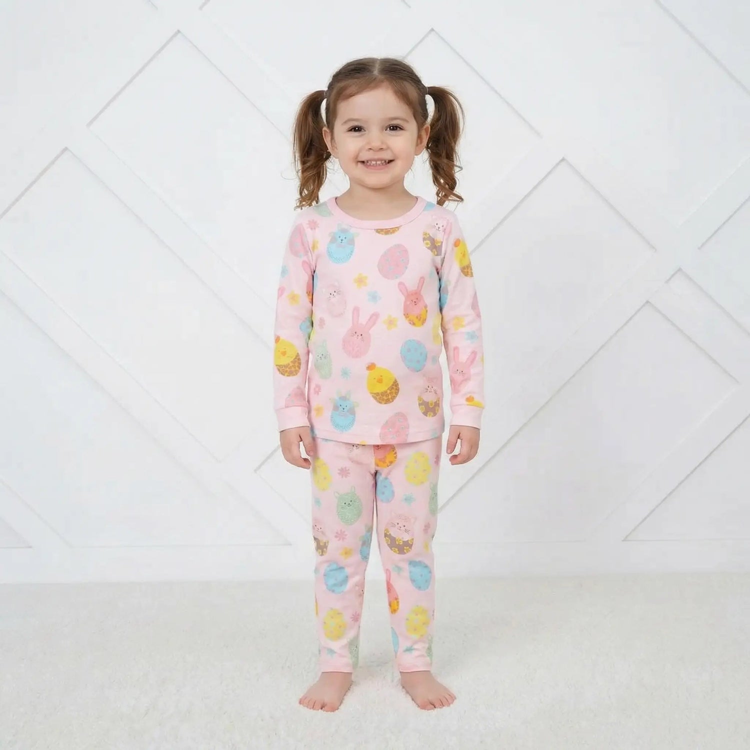 Easter Egg Parade L/S Pajama - Sleeve, Nightwear, Pink, Child, Baby & Toddler Clothing | Everetts Place