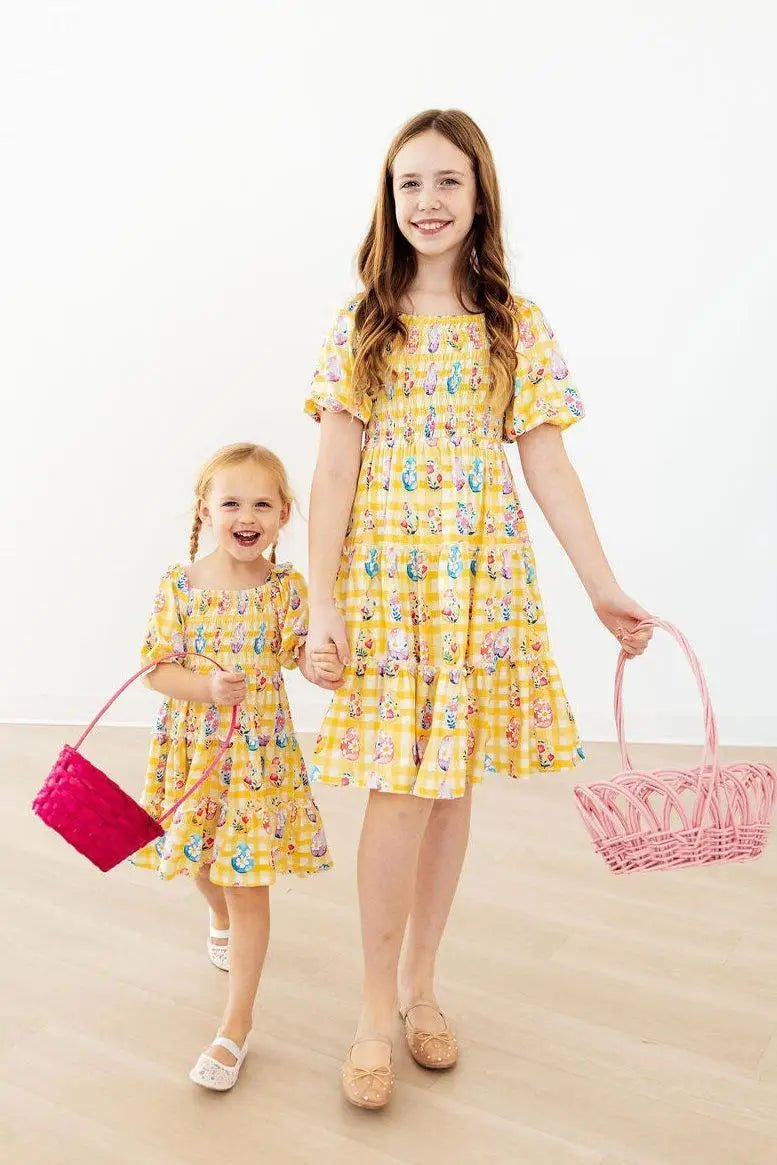 Mila & Rose ® Easter Picnic Smocked Ruffle Dress - 