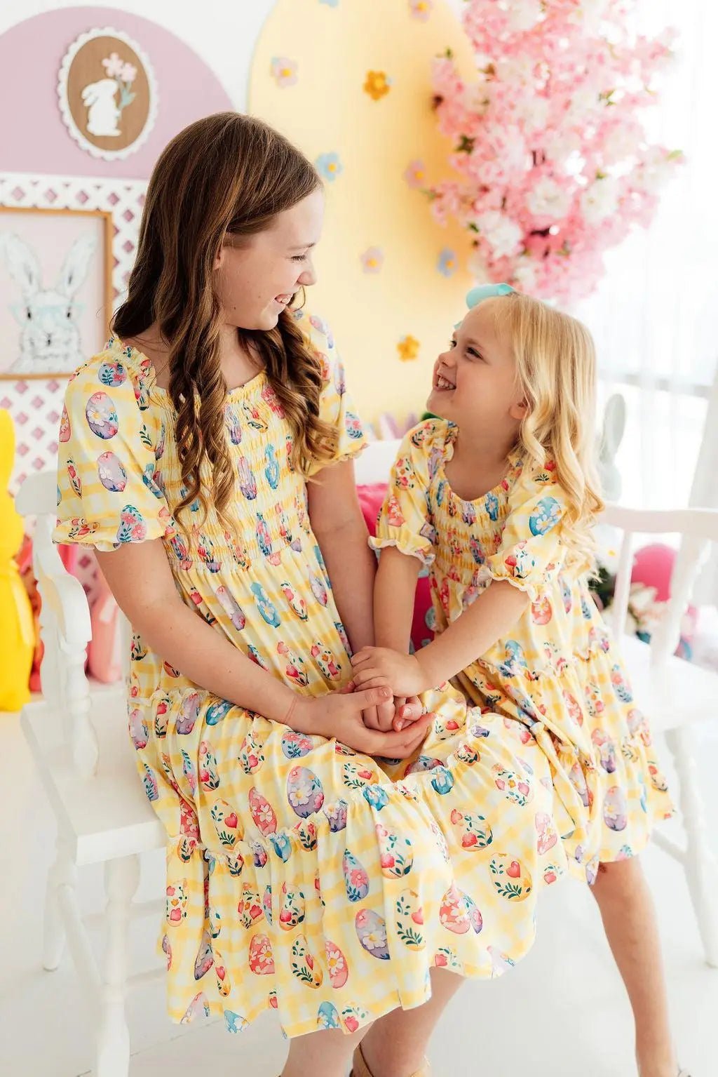 Mila & Rose ® Easter Picnic Smocked Ruffle Dress - 