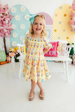 Mila & Rose ® Easter Picnic Smocked Ruffle Dress - 