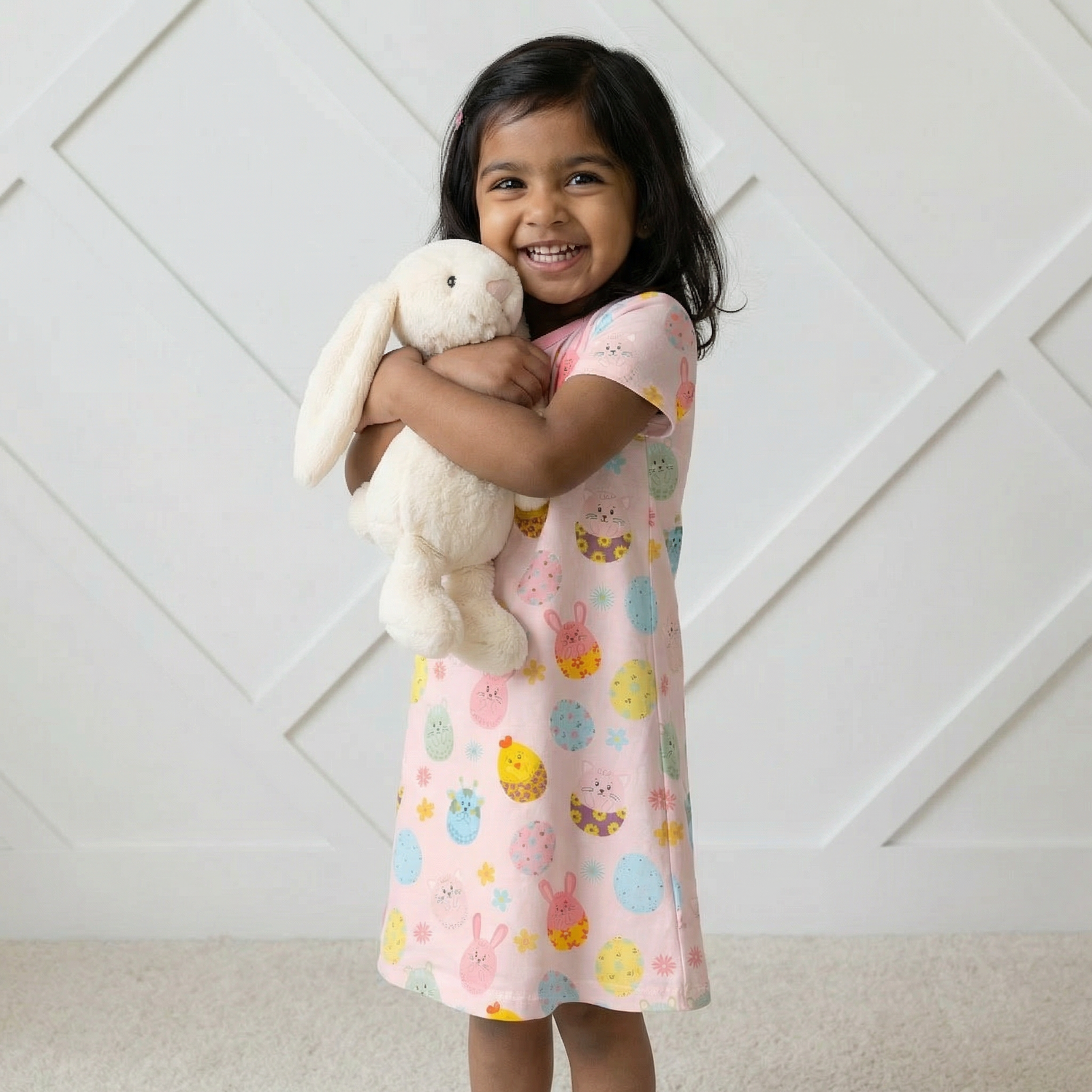 Bamboo A-Line Dress - Easter Parade Print