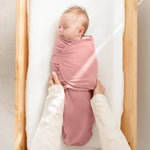 Comfy Cubs Easy Swaddle Blankets in Blush, Mauve, Mulberry, Pack of 3 - 