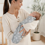 Comfy Cubs Easy Swaddle Blankets in Grey, Pack of 3 - 