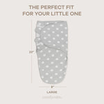 Comfy Cubs Easy Swaddle Blankets in Grey, Pack of 3 - 