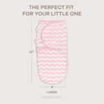 Comfy Cubs Easy Swaddle Blankets in Pink, Pack of 3 - 