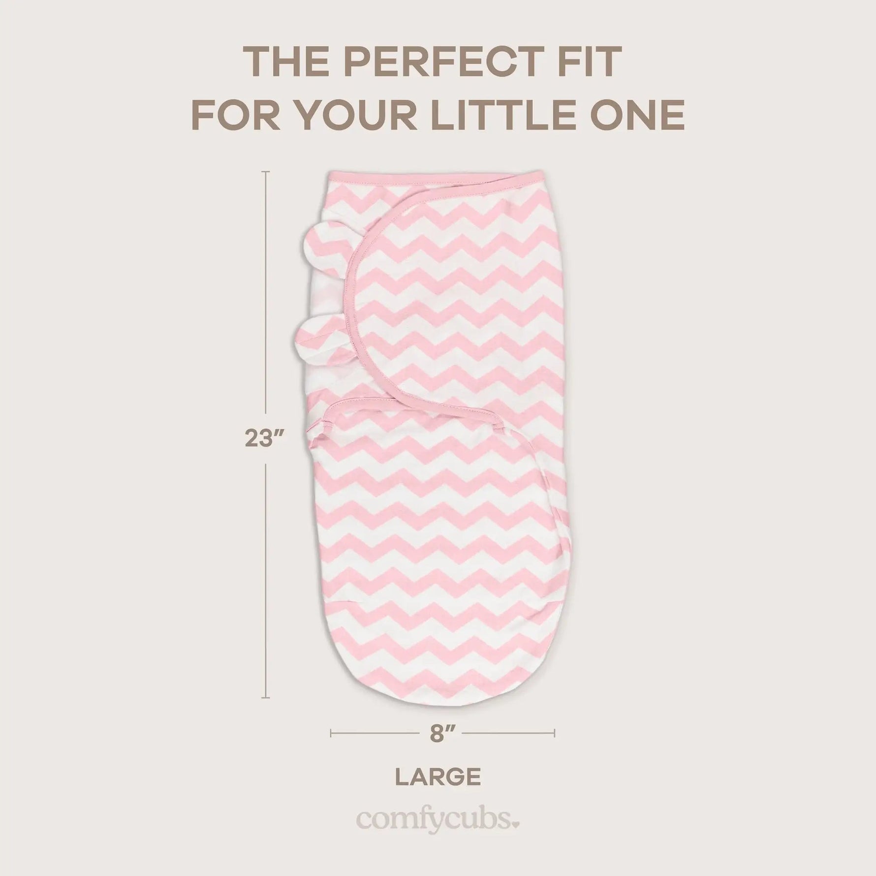 Comfy Cubs Easy Swaddle Blankets in Pink, Pack of 3 - 