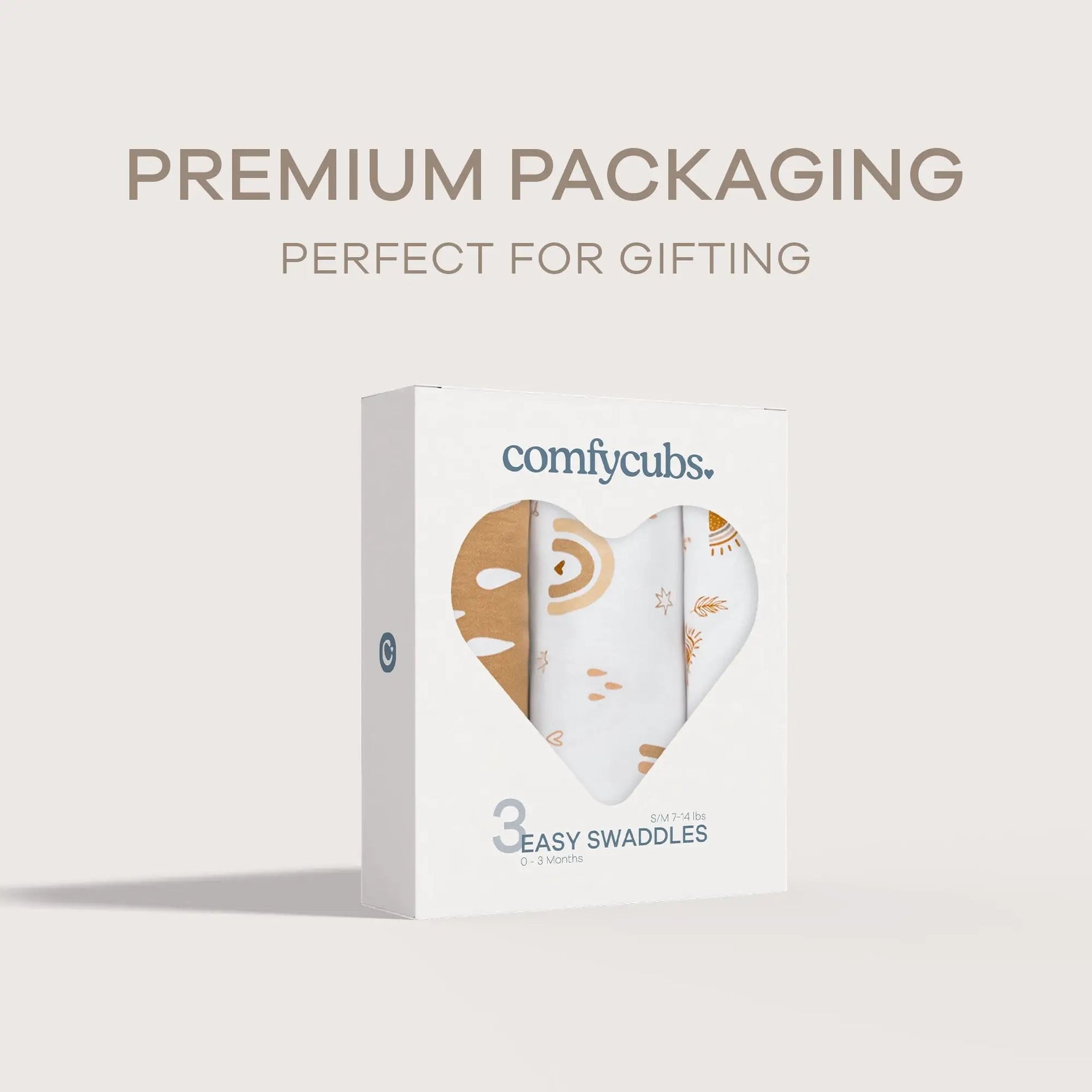 Comfy Cubs Easy Swaddle Blankets in Rainbow Bohemian, Pack of 3 - 