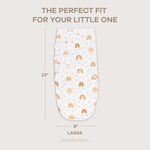 Comfy Cubs Easy Swaddle Blankets in Rainbow Bohemian, Pack of 3 - 