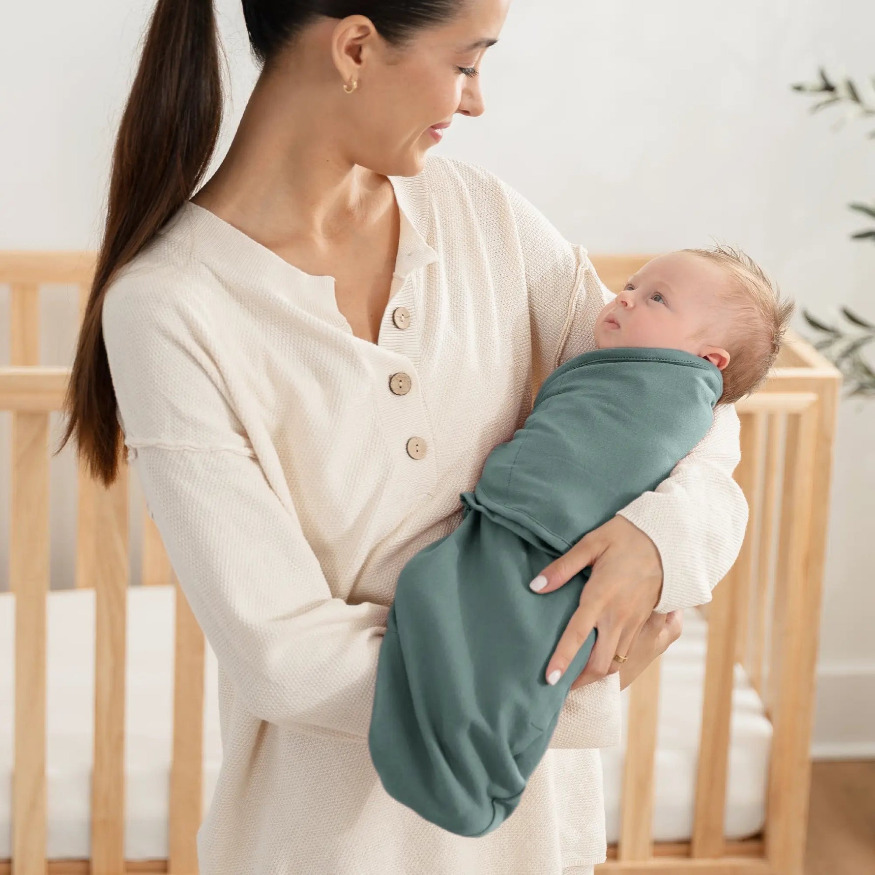 Comfy Cubs Easy Swaddle Blankets in Stone, Nomadic Blue, Azul, Pack of 3 - 