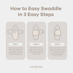 Comfy Cubs Easy Swaddle Blankets in Stone, Sage, Azul, Pack of 3 - 