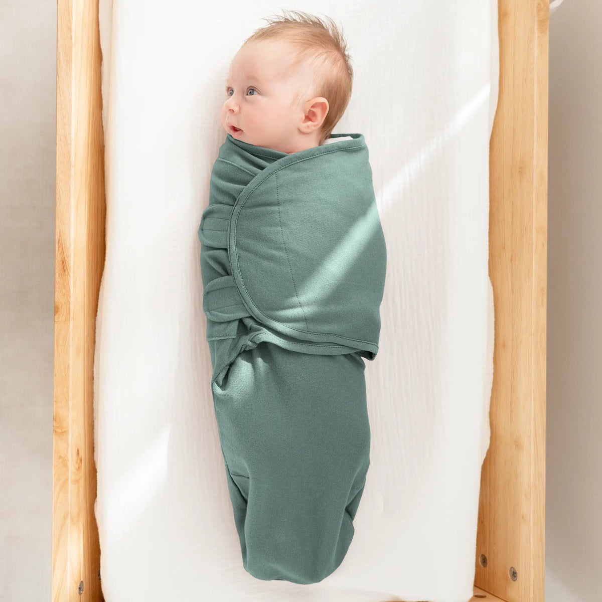 Comfy Cubs Easy Swaddle Blankets in Stone, Sage, Azul, Pack of 3 - 