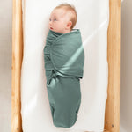 Comfy Cubs Easy Swaddle Blankets in Stone, Sage, Azul, Pack of 3 - 
