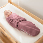 Comfy Cubs Easy Swaddle Blankets with Zipper in Light Blush, Blush, Mauve - 