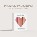 Comfy Cubs Easy Swaddle Blankets with Zipper in Light Blush, Blush, Mauve - 