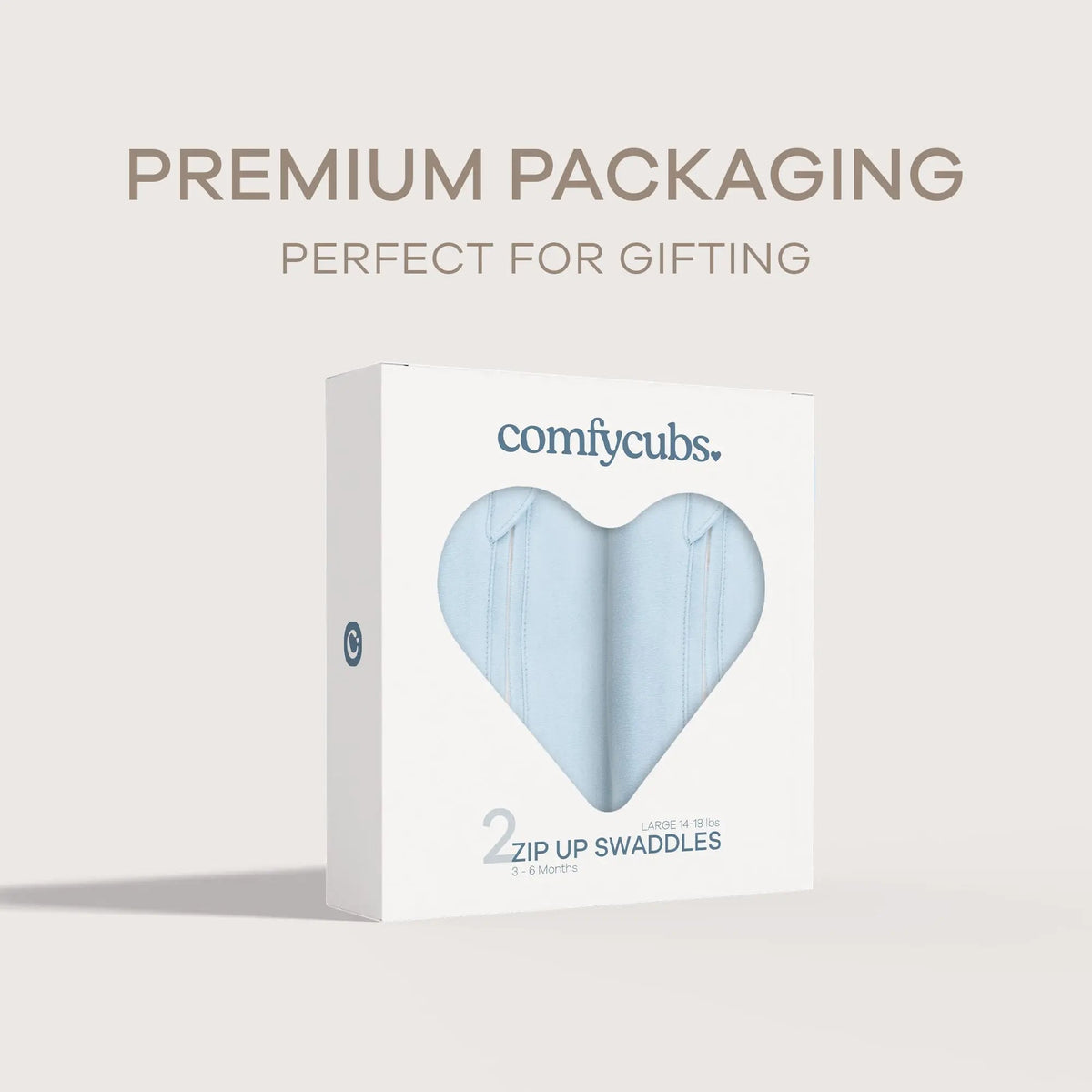 Comfy Cubs Easy Zipper Swaddle Blankets in Blue - 