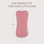 Comfy Cubs Easy Zipper Swaddle Blankets in Blush, Mauve - 