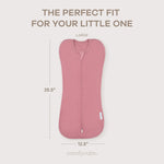 Comfy Cubs Easy Zipper Swaddle Blankets in Blush, Mauve - 