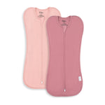 Comfy Cubs Easy Zipper Swaddle Blankets in Blush, Mauve - 