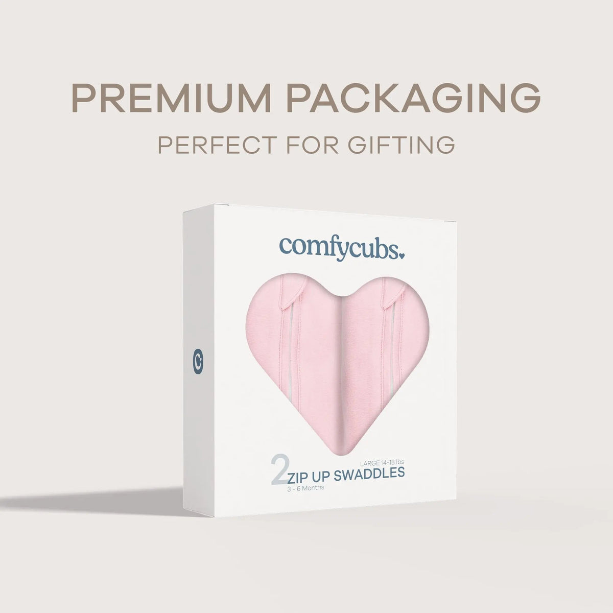 Comfy Cubs Easy Zipper Swaddle Blankets in Pink - 