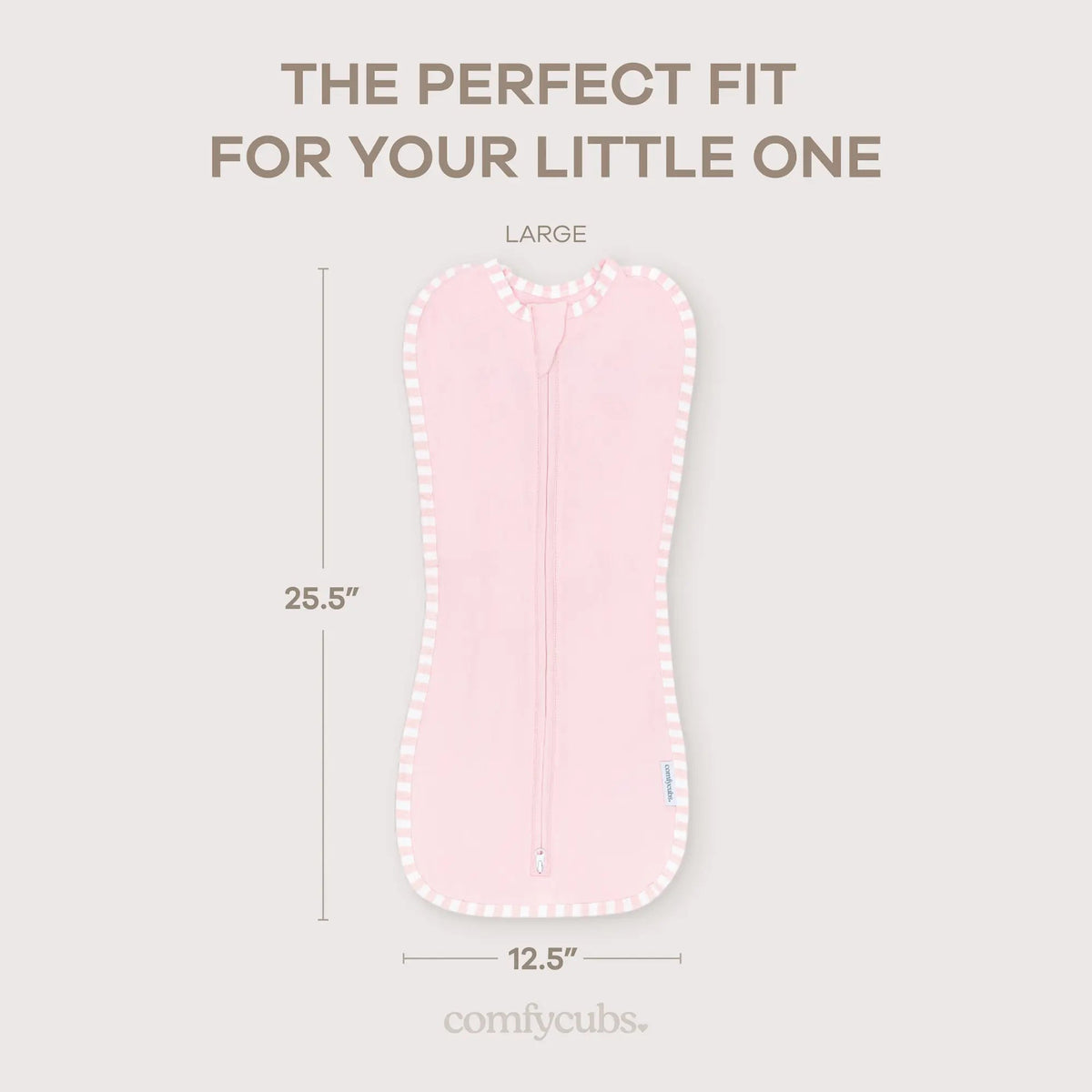 Comfy Cubs Easy Zipper Swaddle Blankets in Pink - 