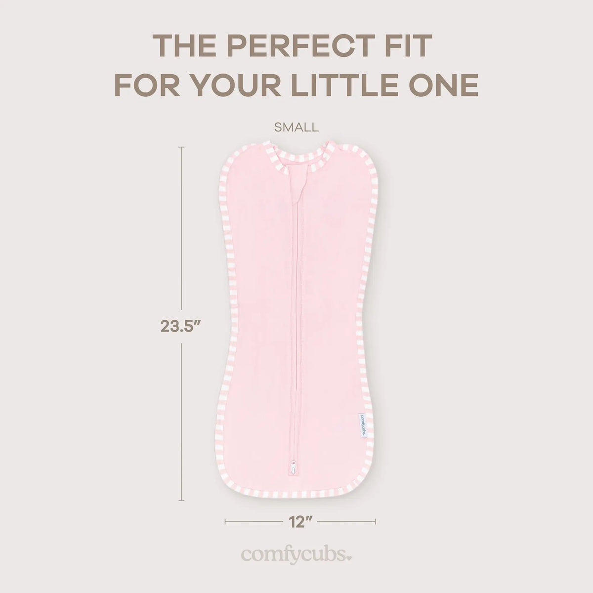 Comfy Cubs Easy Zipper Swaddle Blankets in Pink - 