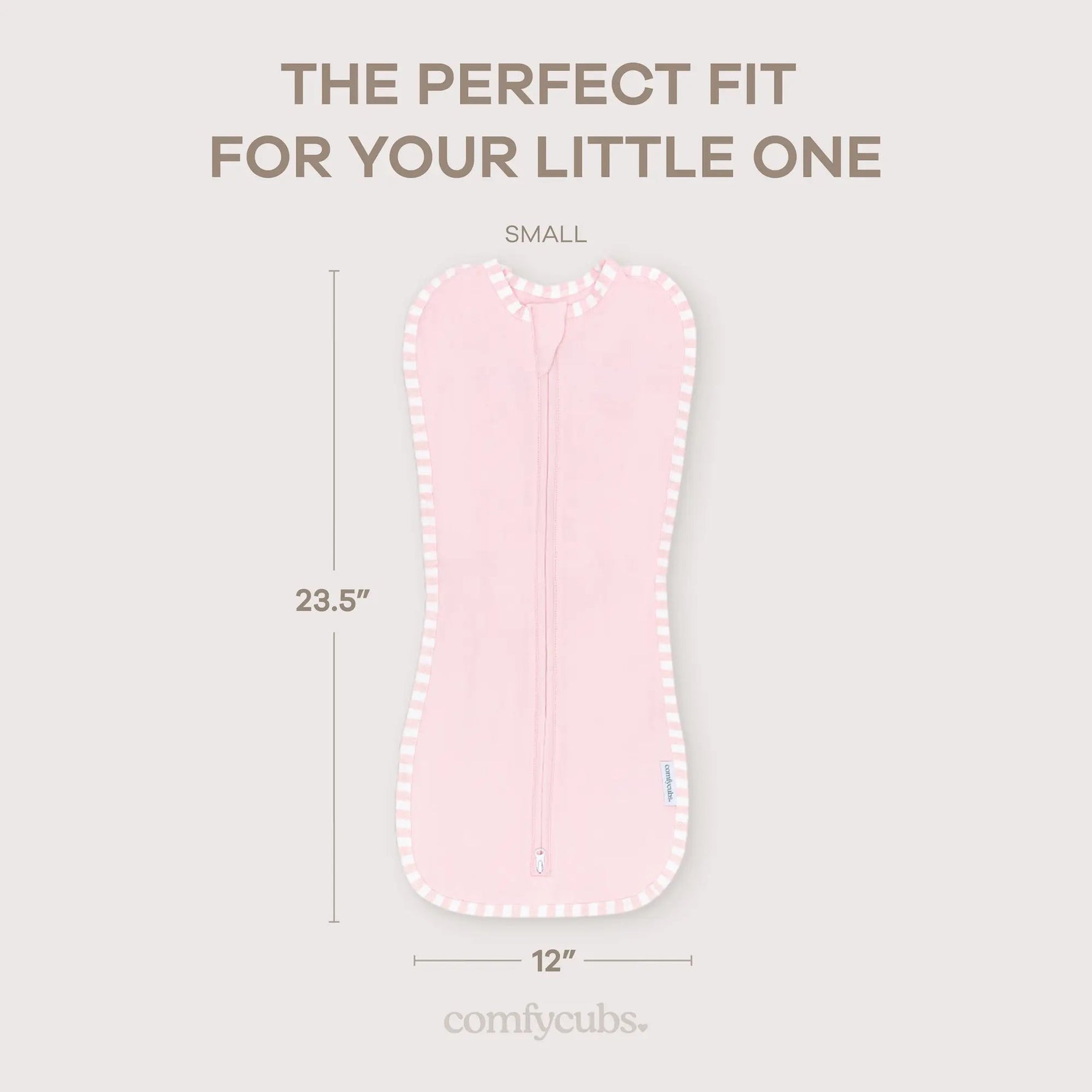 Comfy Cubs Easy Zipper Swaddle Blankets in Pink - 