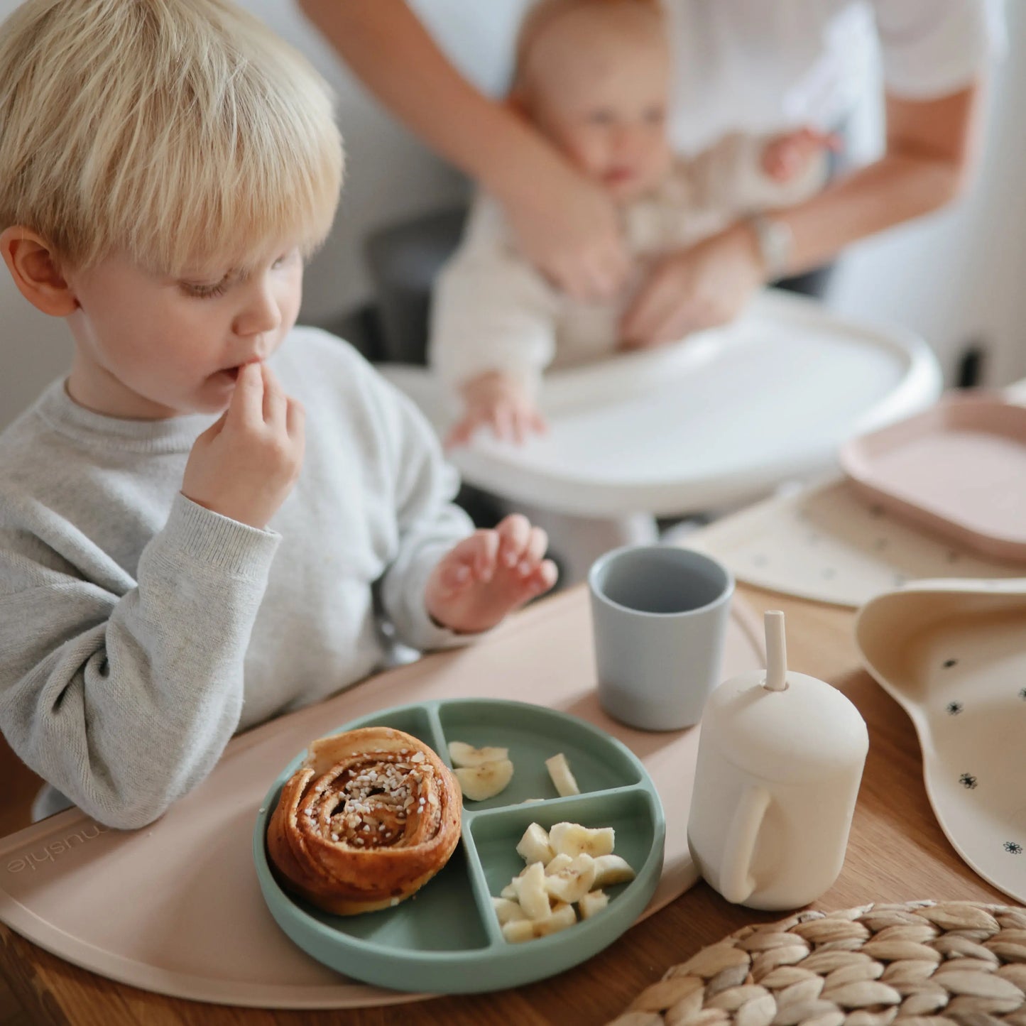 Silicone Placemat for Kids Durable and Easy to Clean Food Grade Silicone Stylish Design Mushie