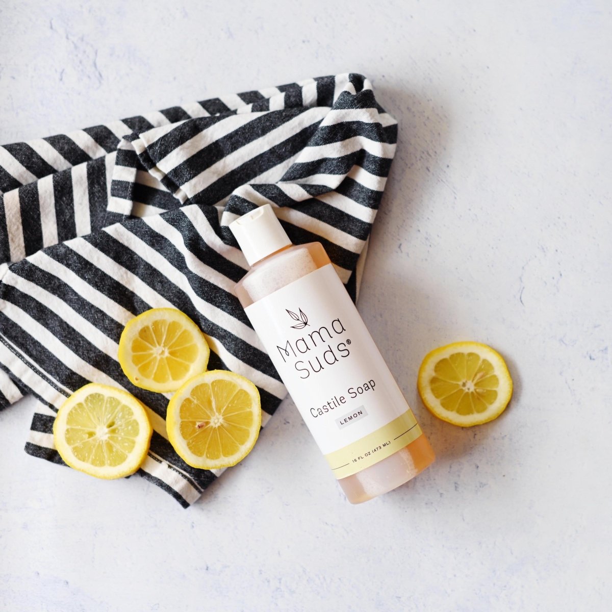 MamaSuds Eco - Friendly Castile Liquid Soap with Lavender or Lemon Oils for Home Cleaning - 