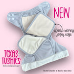Texas Tushies Eco - Friendly Cloth Diaper Quick Starter Kit with Three Absorbent Diapers for New Parents - 