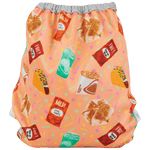 Texas Tushies Eco - Friendly Cloth Diaper with Adjustable Fit for Babies 8 to 40 Pounds - 